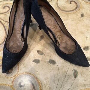 Sam Edelman Black Sparkle Pointed Toe Heels – Size 8, 4” Heel